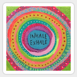 Inhale Exhale Mandala Sticker